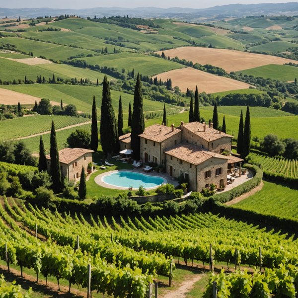 Où peut-on trouver une maison de vacances en Toscane avec des ateliers de poterie et des visites de vignobles?